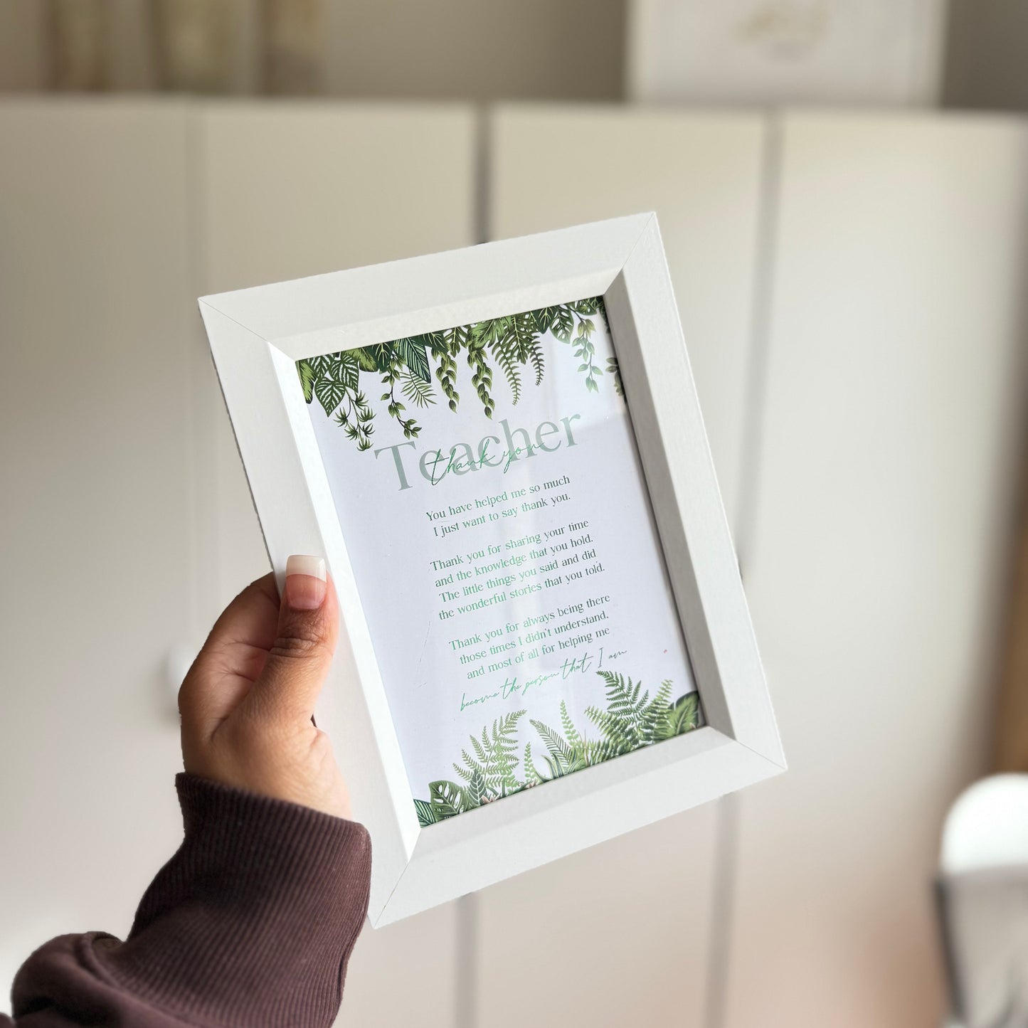 Teacher Thank You Frame (non-islamic) | Design 2