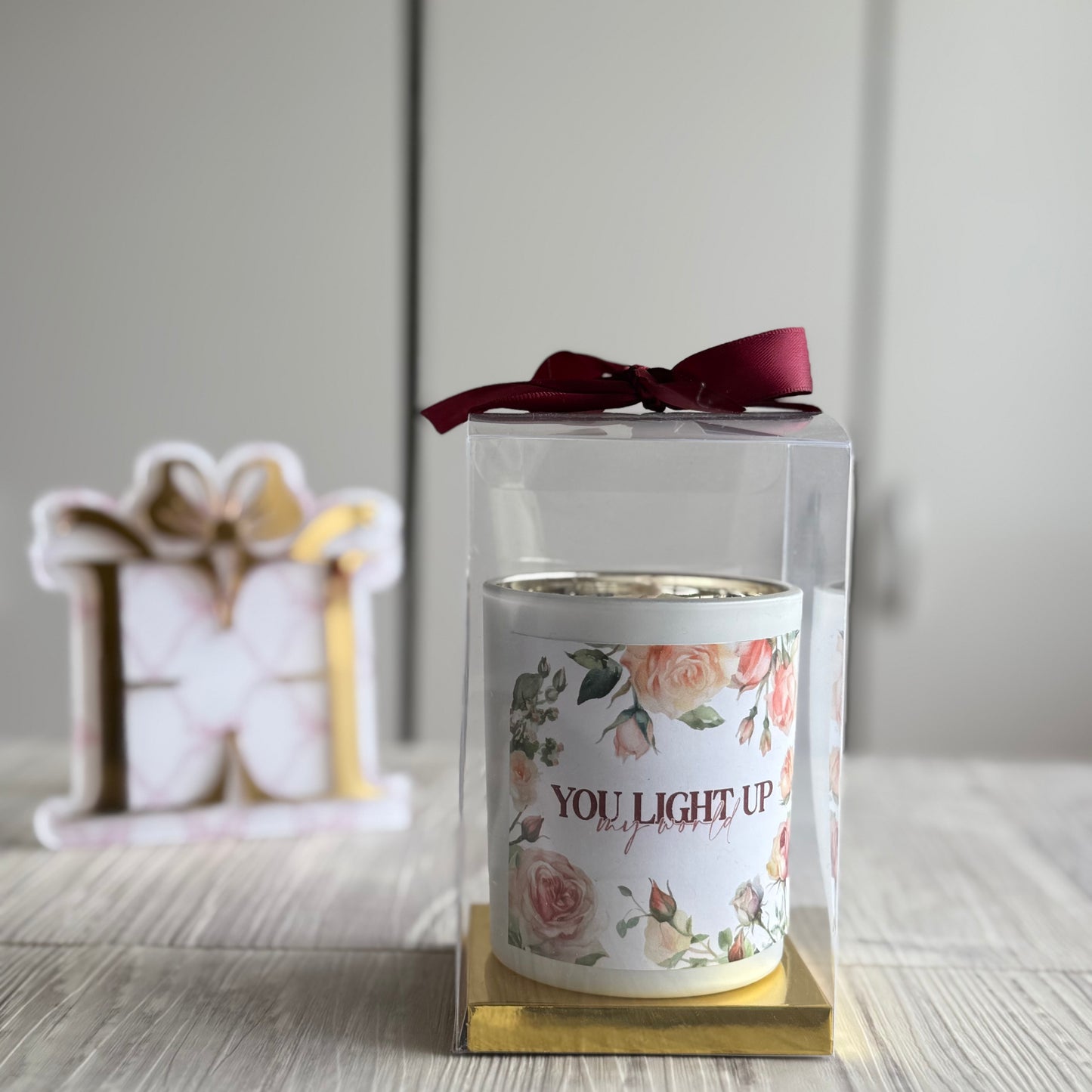 You Light Up My World Candle