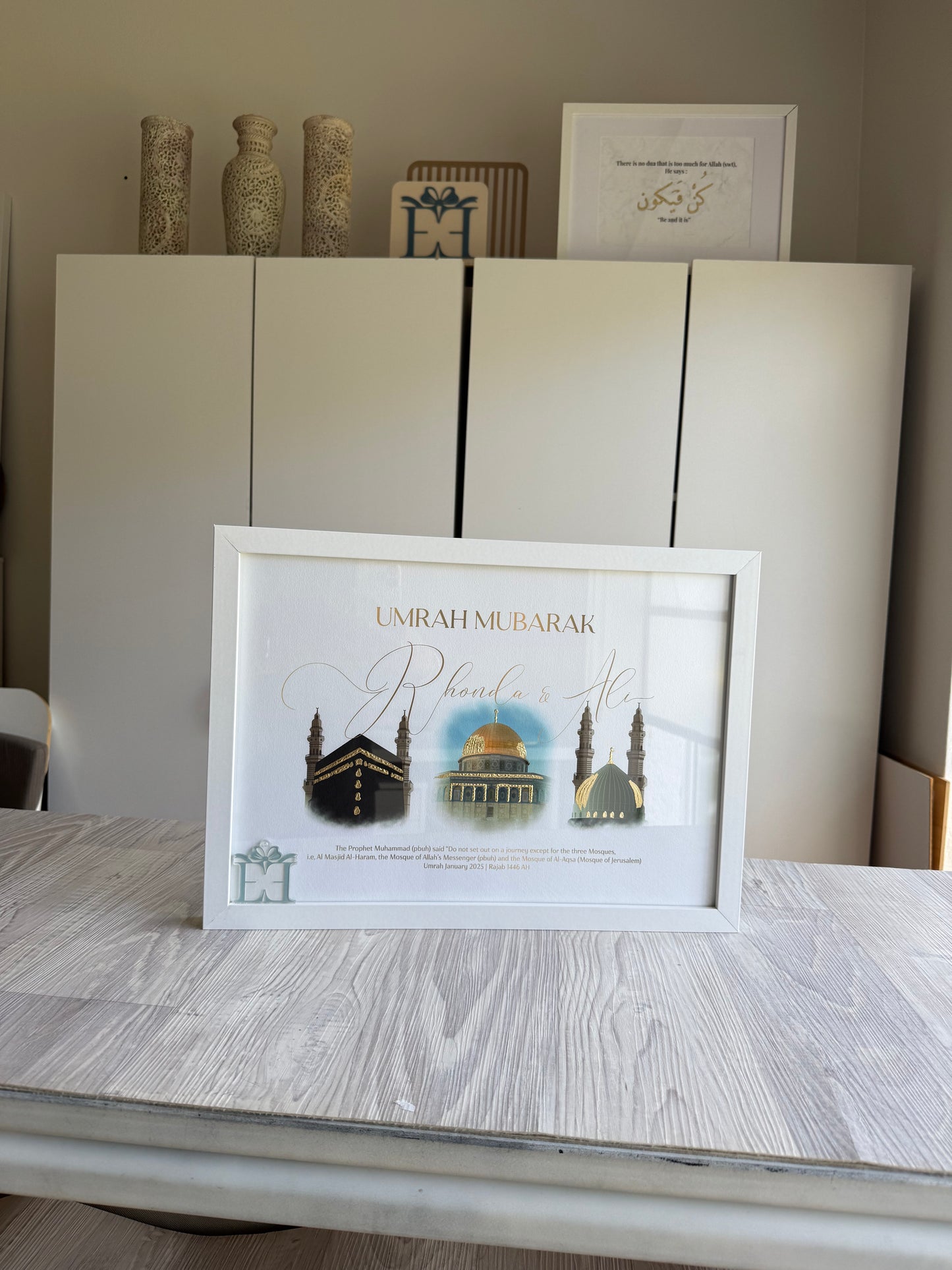 Personalised Umrah Frame | Holy Sites Trio