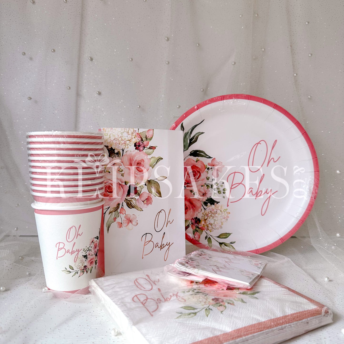 56 piece Oh Baby party set