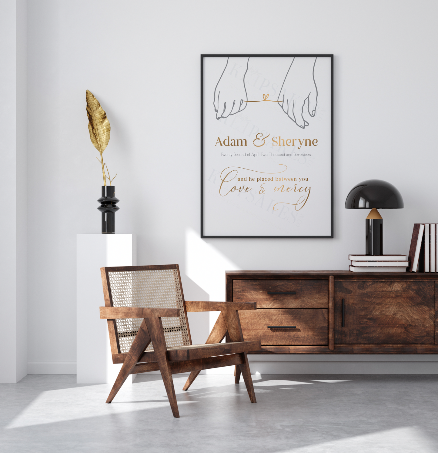 Monochrome couples print (Islamic)