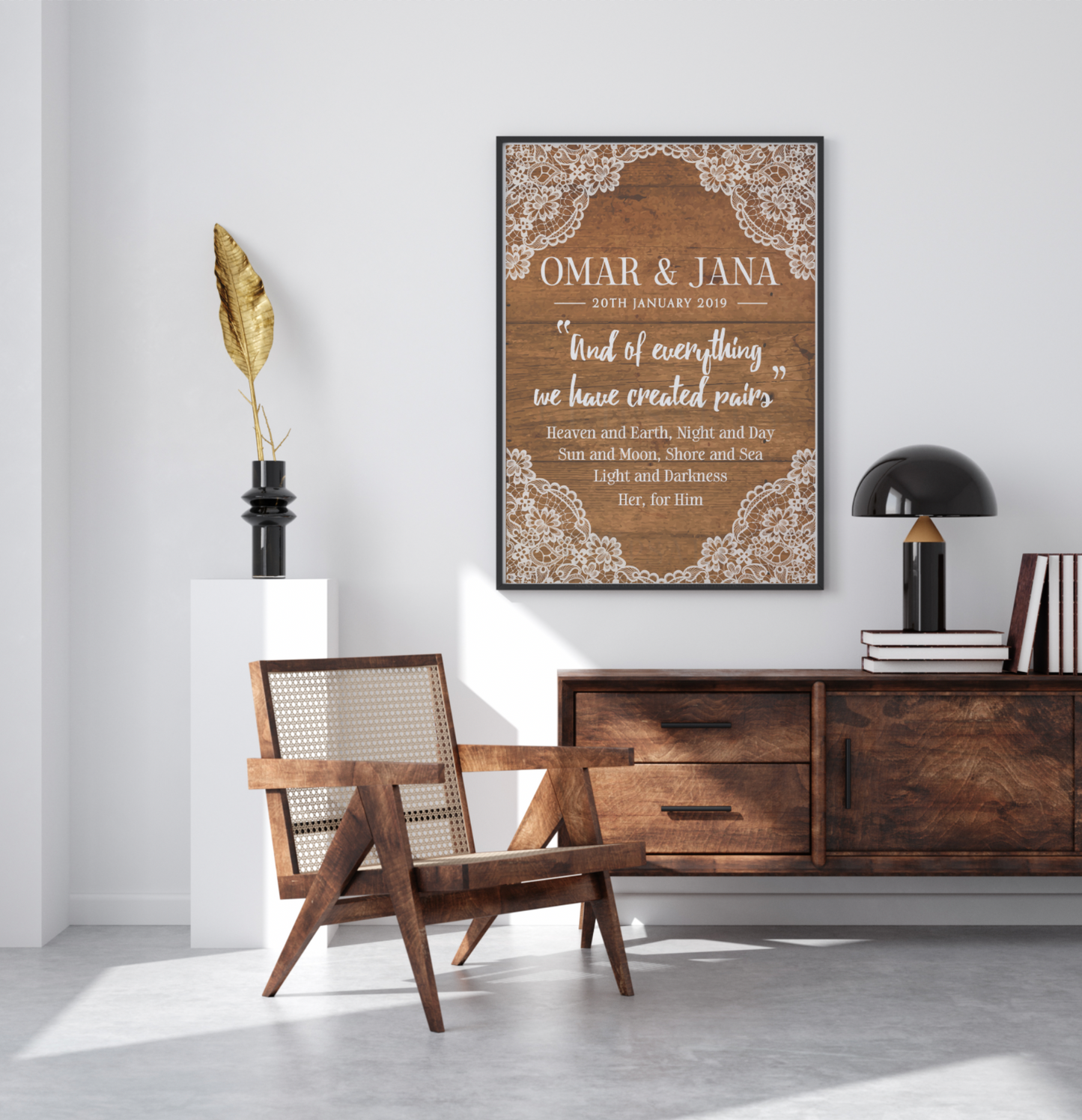 Rustic couples print (Islamic) Style 2