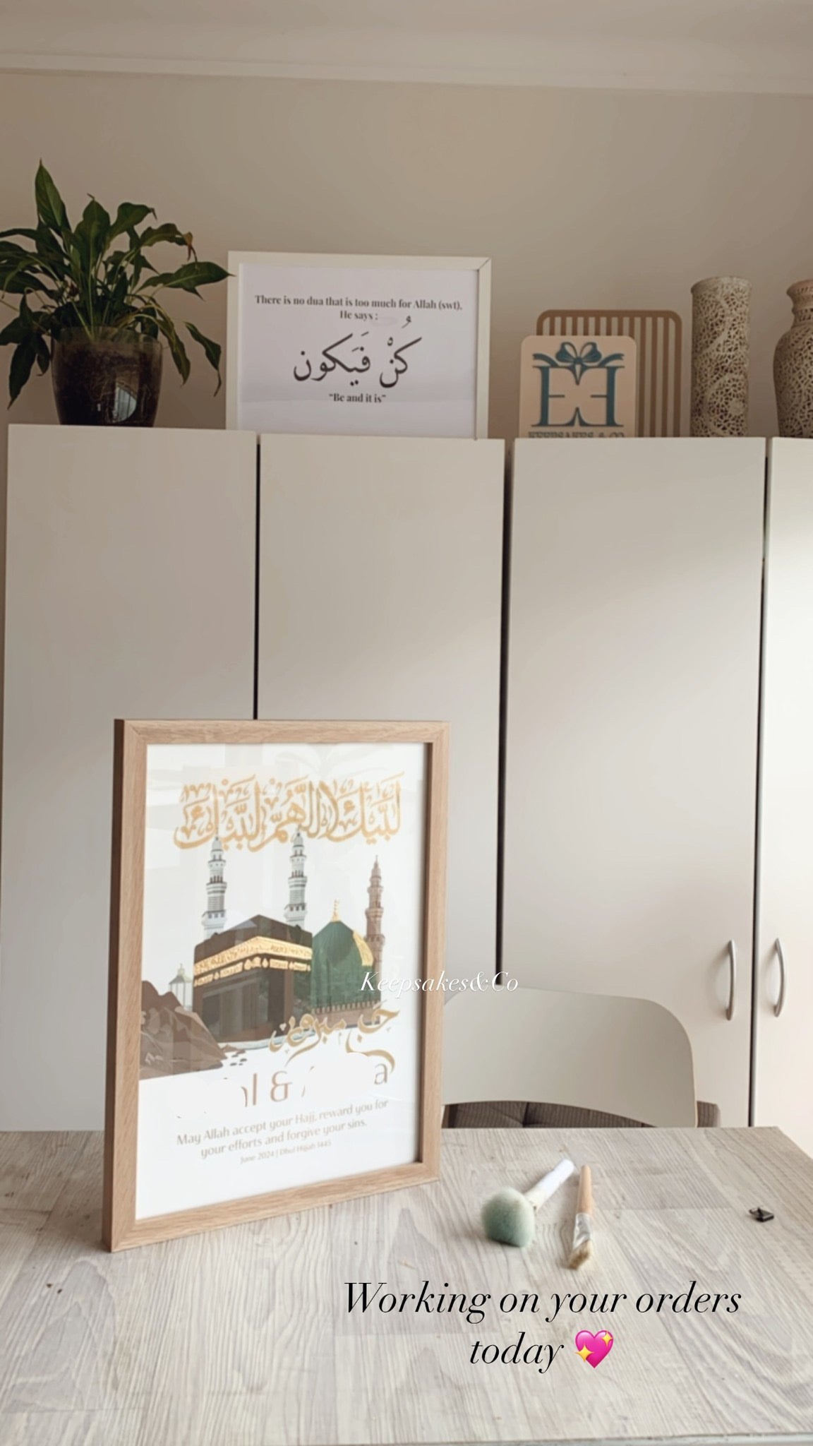 Personalised Hajj Mabroor gift | Kabah & Masjid Nabawi