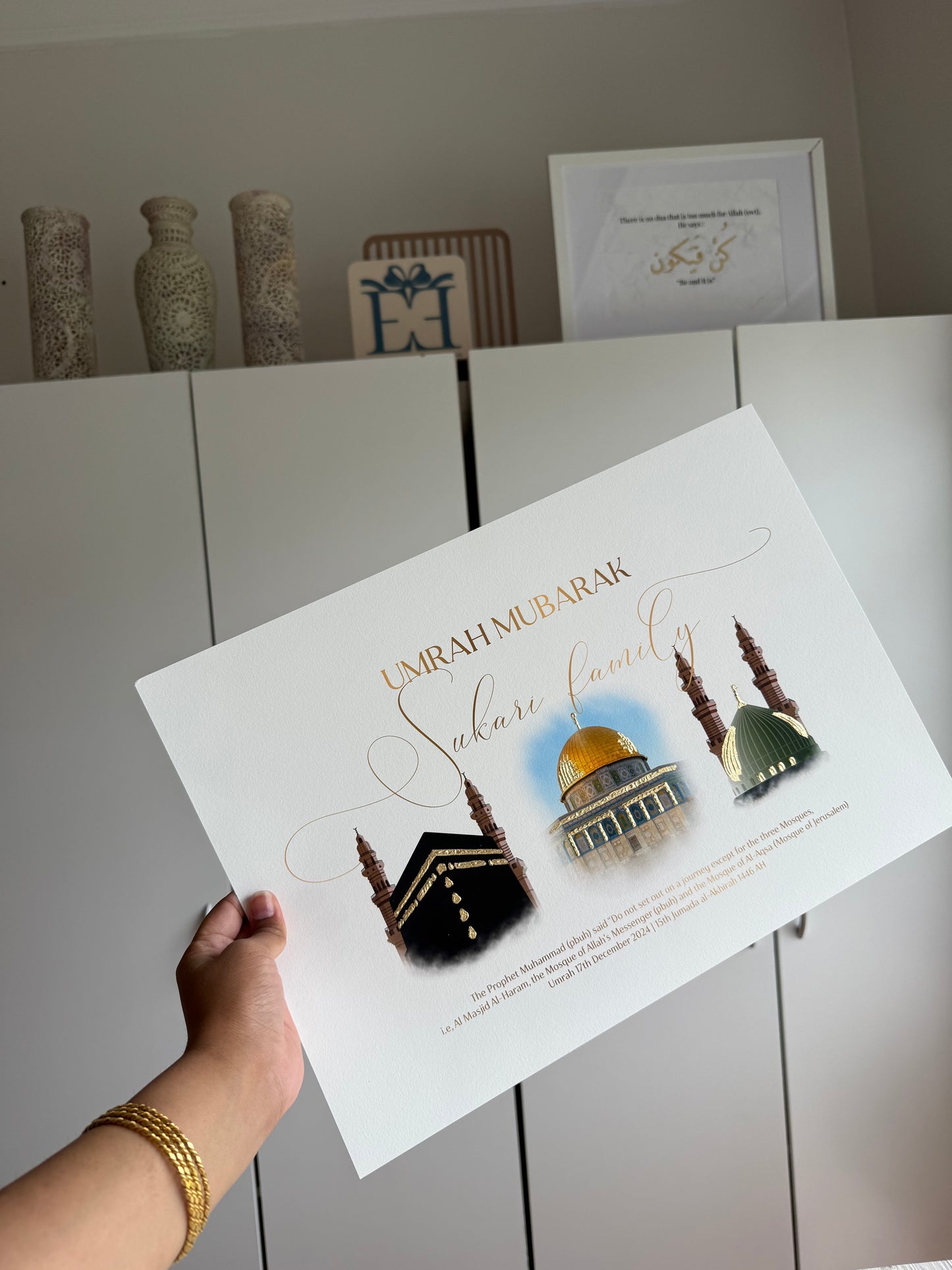 Personalised Umrah Frame | Holy Sites Trio