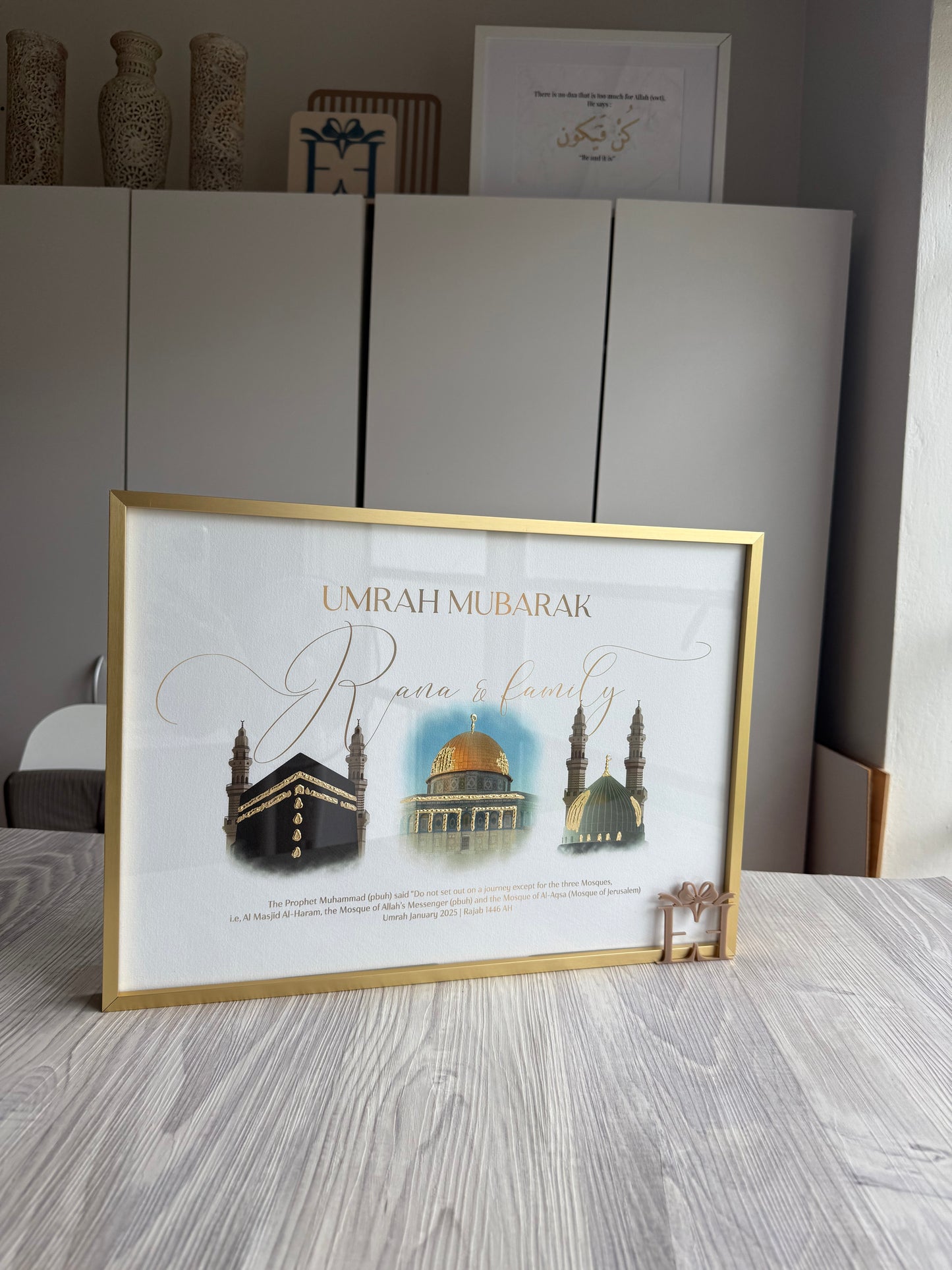 Personalised Umrah Frame | Holy Sites Trio