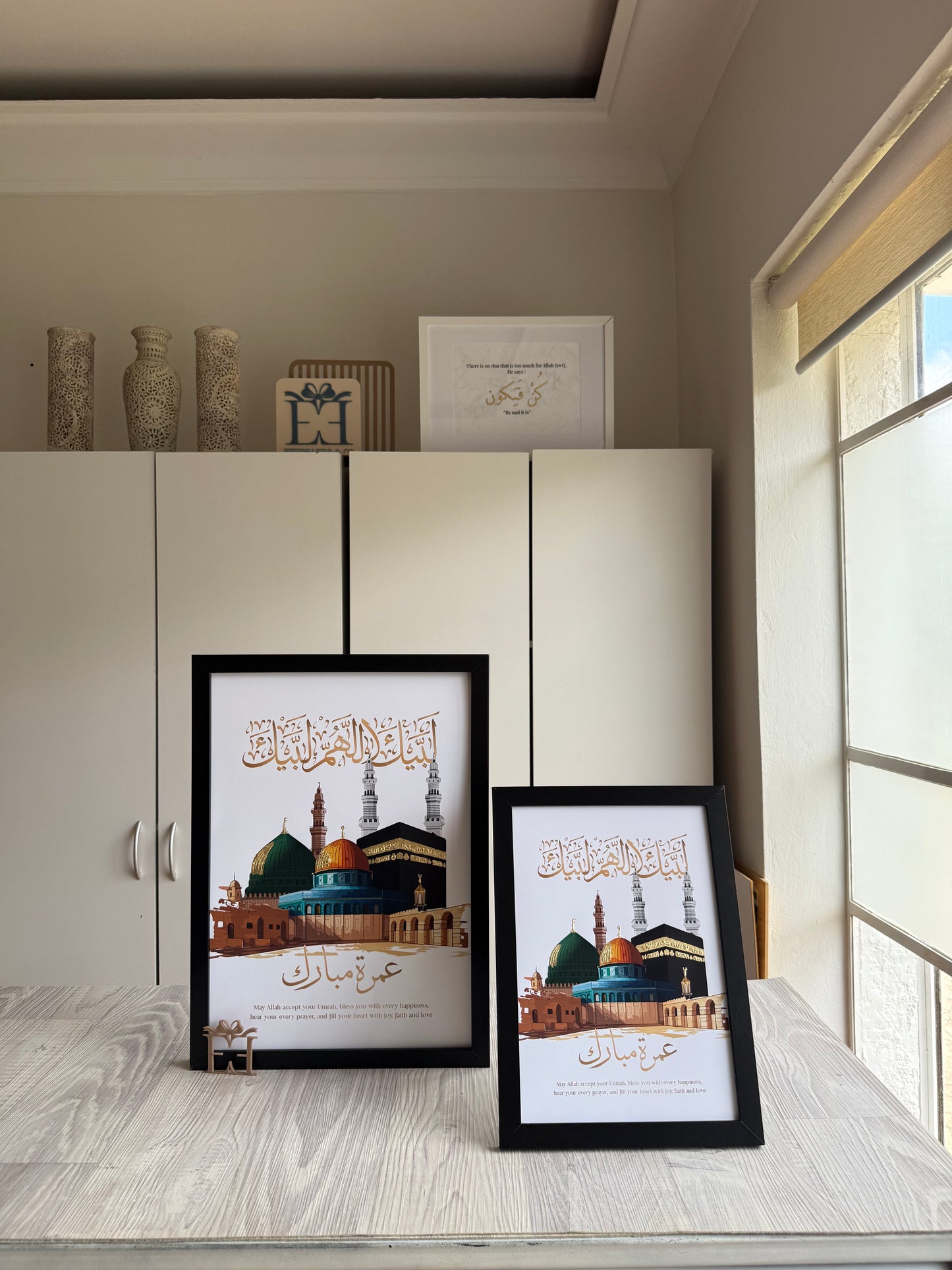 Umrah Mubarak Frame | Holy Sites Trio