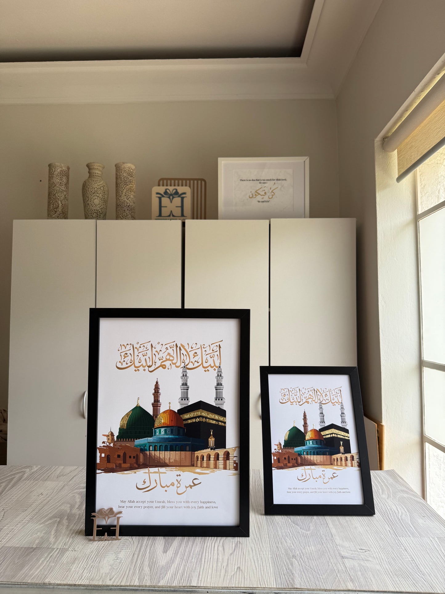 Umrah Mubarak Frame | Holy Sites Trio