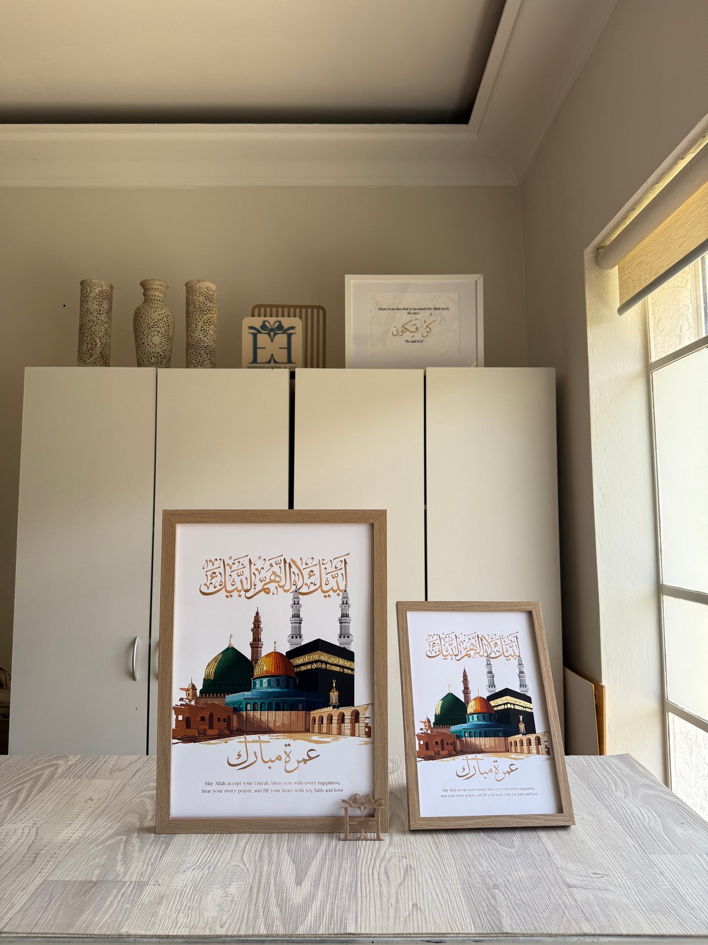 Umrah Mubarak Frame | Holy Sites Trio