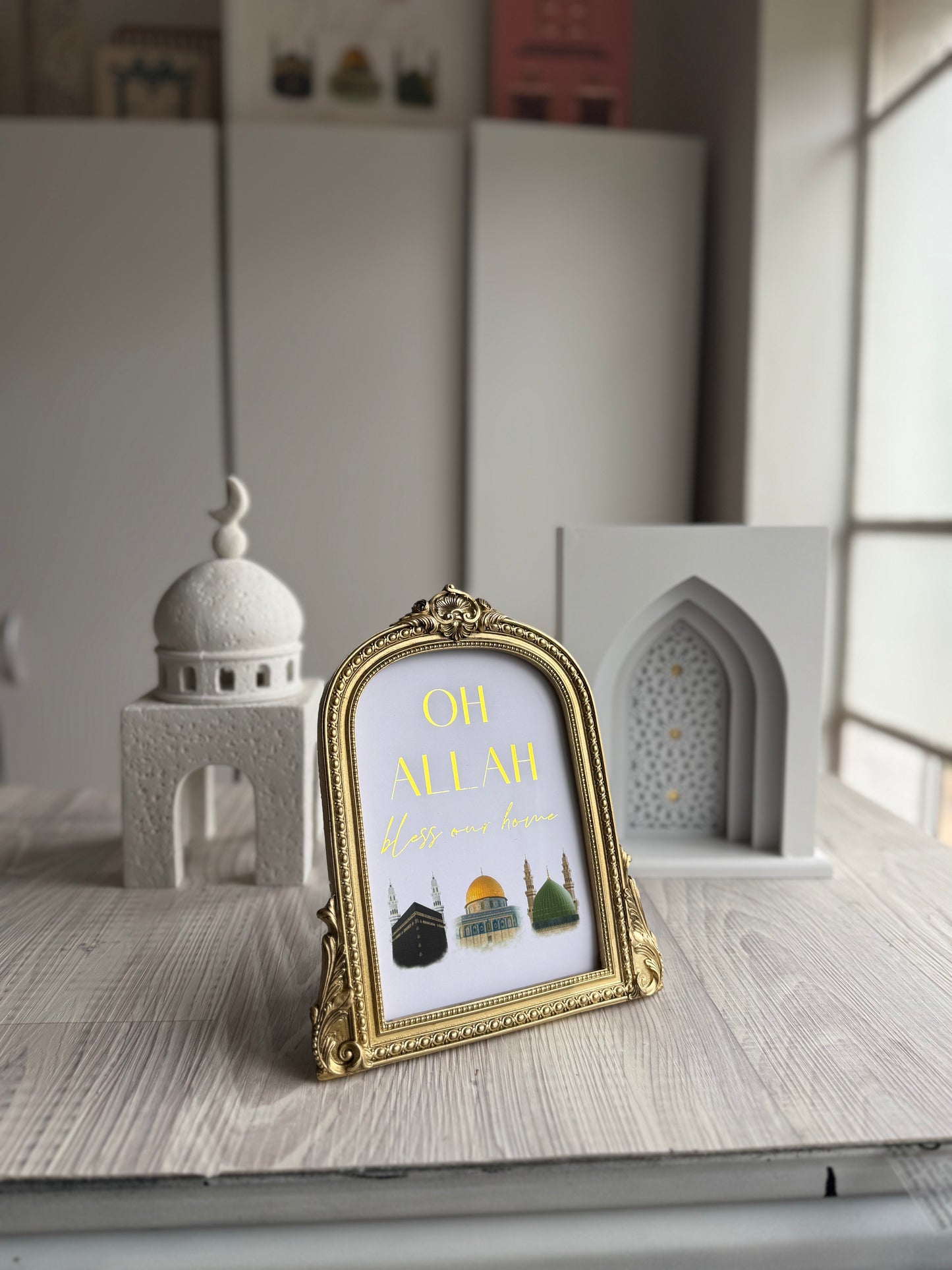 Ramadan + Eid + Home Prints with Gold Arch Frame