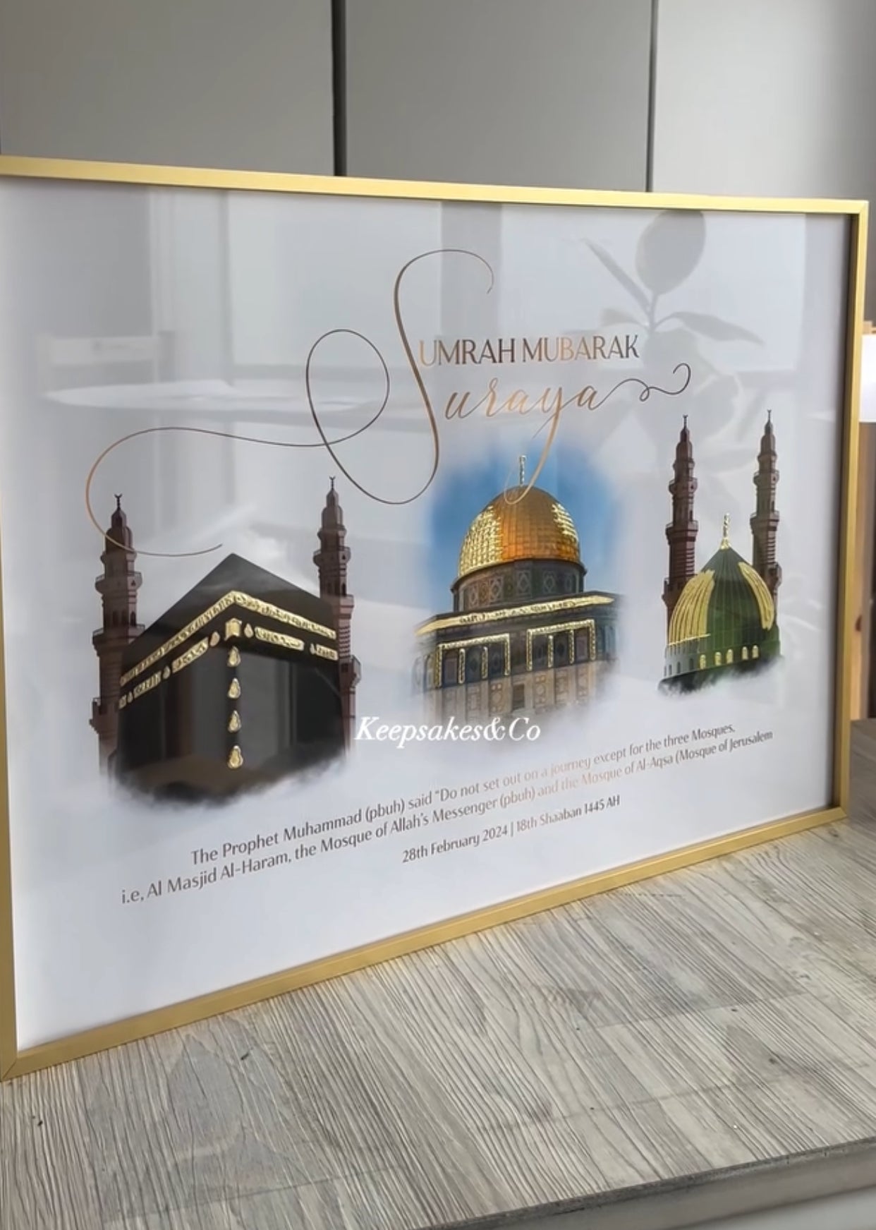 Personalised Umrah Frame | Holy Sites Trio