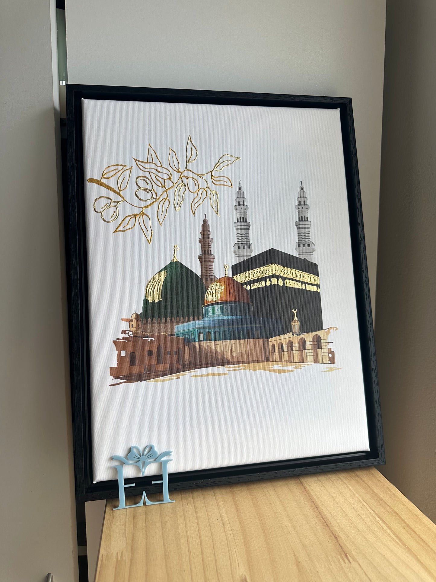 Holy Sites Trio In Floating Framed Canvas