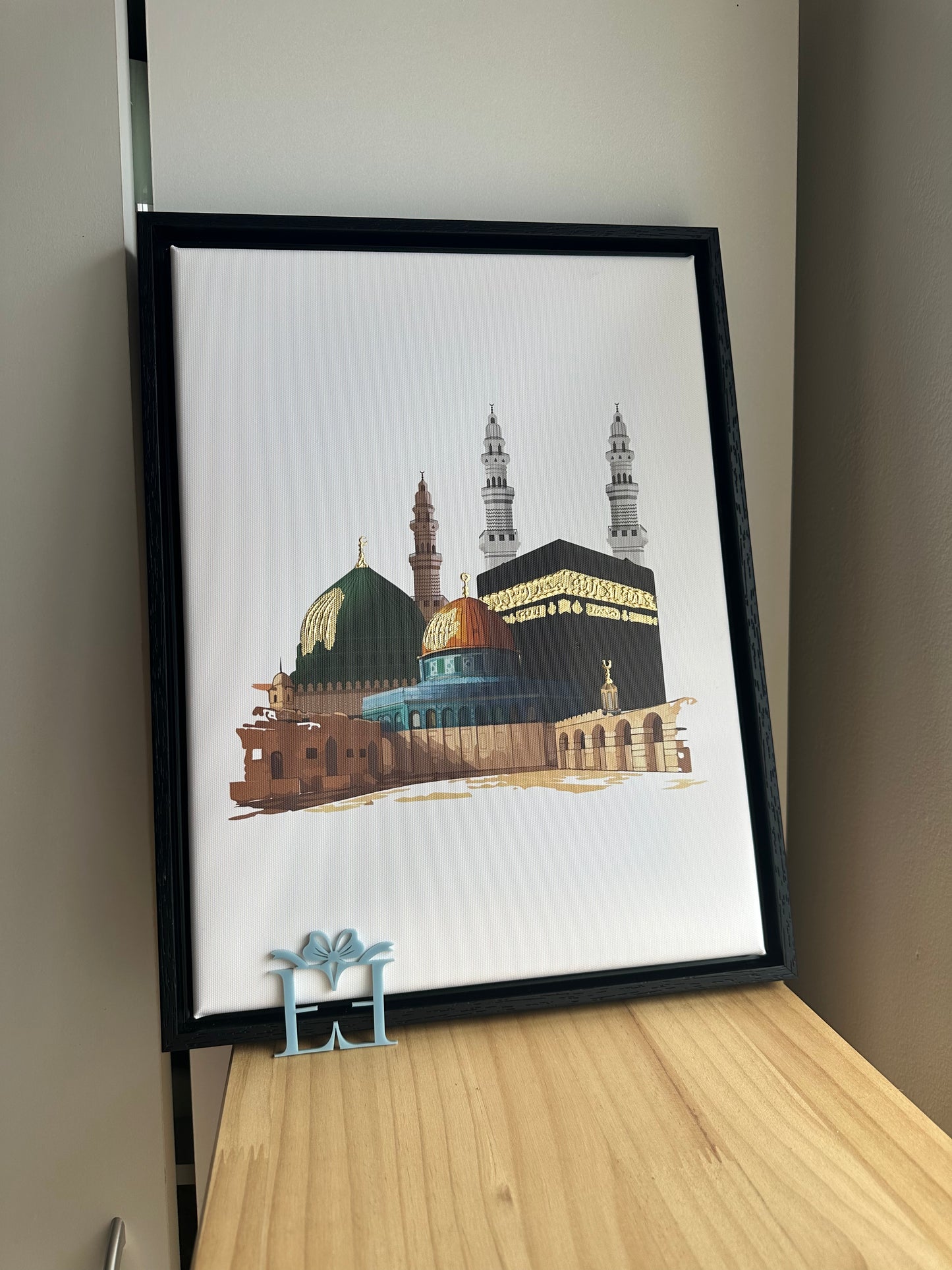 Holy Sites Trio In Floating Framed Canvas