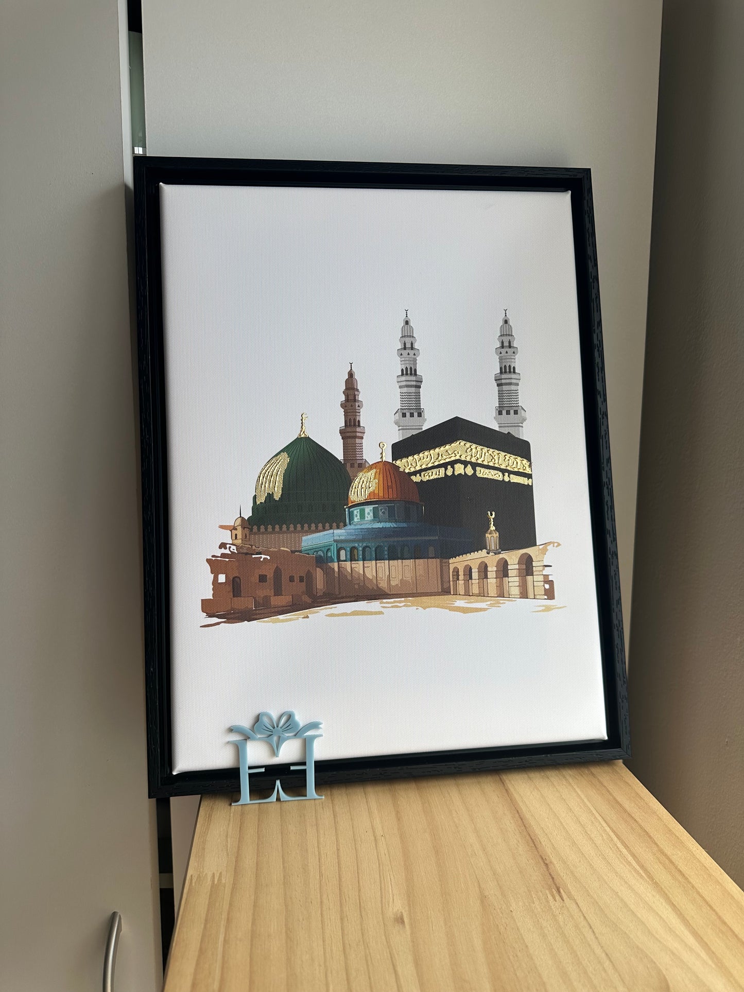 Holy Sites Trio In Floating Framed Canvas