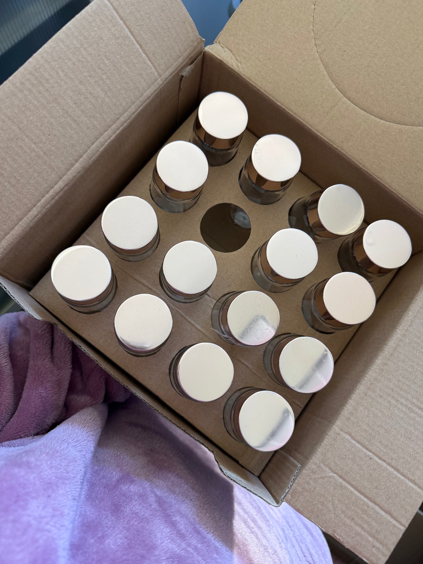 Glass Jars with rose gold lid | 47 Pieces