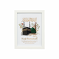 Personalised Hajj Mabroor gift | Floral Kabah & Masjid Nabawi