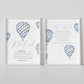 PERSONALISED - Hot Air Balloon Duo (Blue) | Islamic Nursery Decor | Boys Decor