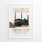 Personalised Hajj Mabroor gift | Calligraphy Kabah & Masjid Nabawi