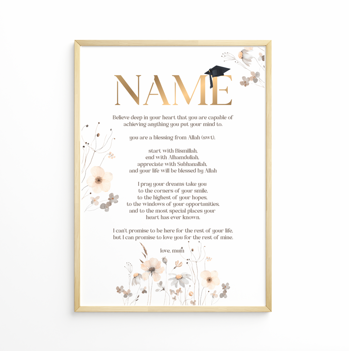 Graduation Frame | Floral