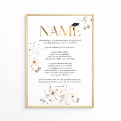 Graduation Frame | Floral