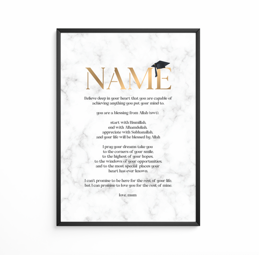 Graduation Frame | Marble
