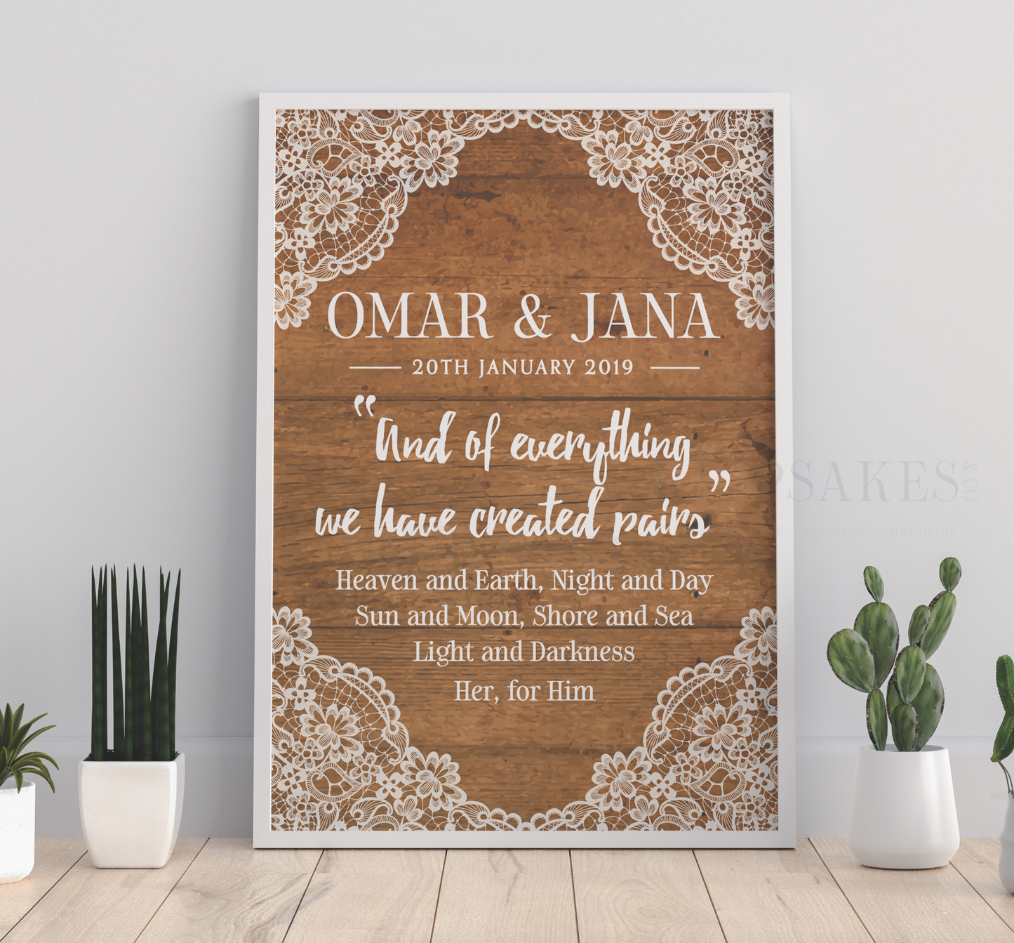 Rustic couples print (Islamic) Style 2